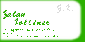 zalan kolliner business card